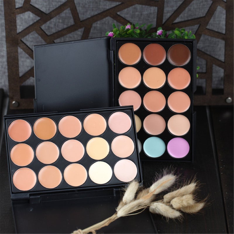 FantasyDay Cream Concealer Palette, 15 Colors, Full Hydrating Coverage, Corrects Dark Circles, Acne Blemish #2 - Image 5